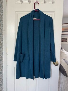 Soft Open-Front Women's Cardigan Sweater - Teal